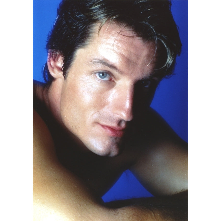 Perry King in Close Up Portrait with Blue Background Photo Print Image 1