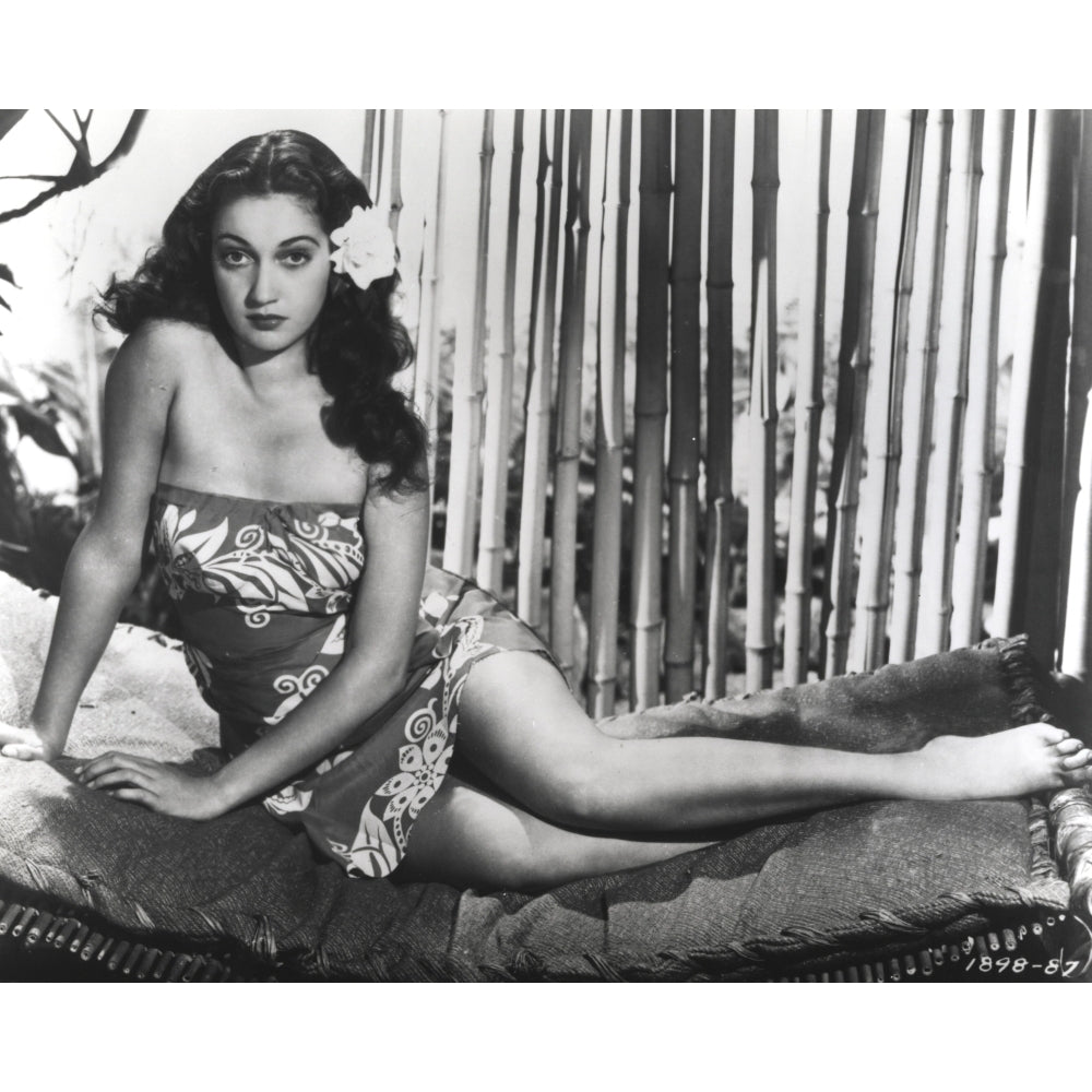 Dorothy Lamour wearing Hawaiian clothing Photo Print Image 1