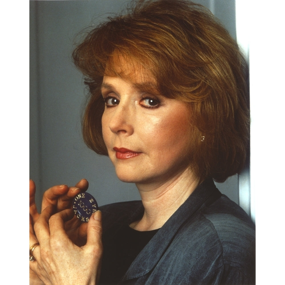 Piper Laurie in Close Up Portrait in Black Formal Coat Photo Print Image 1