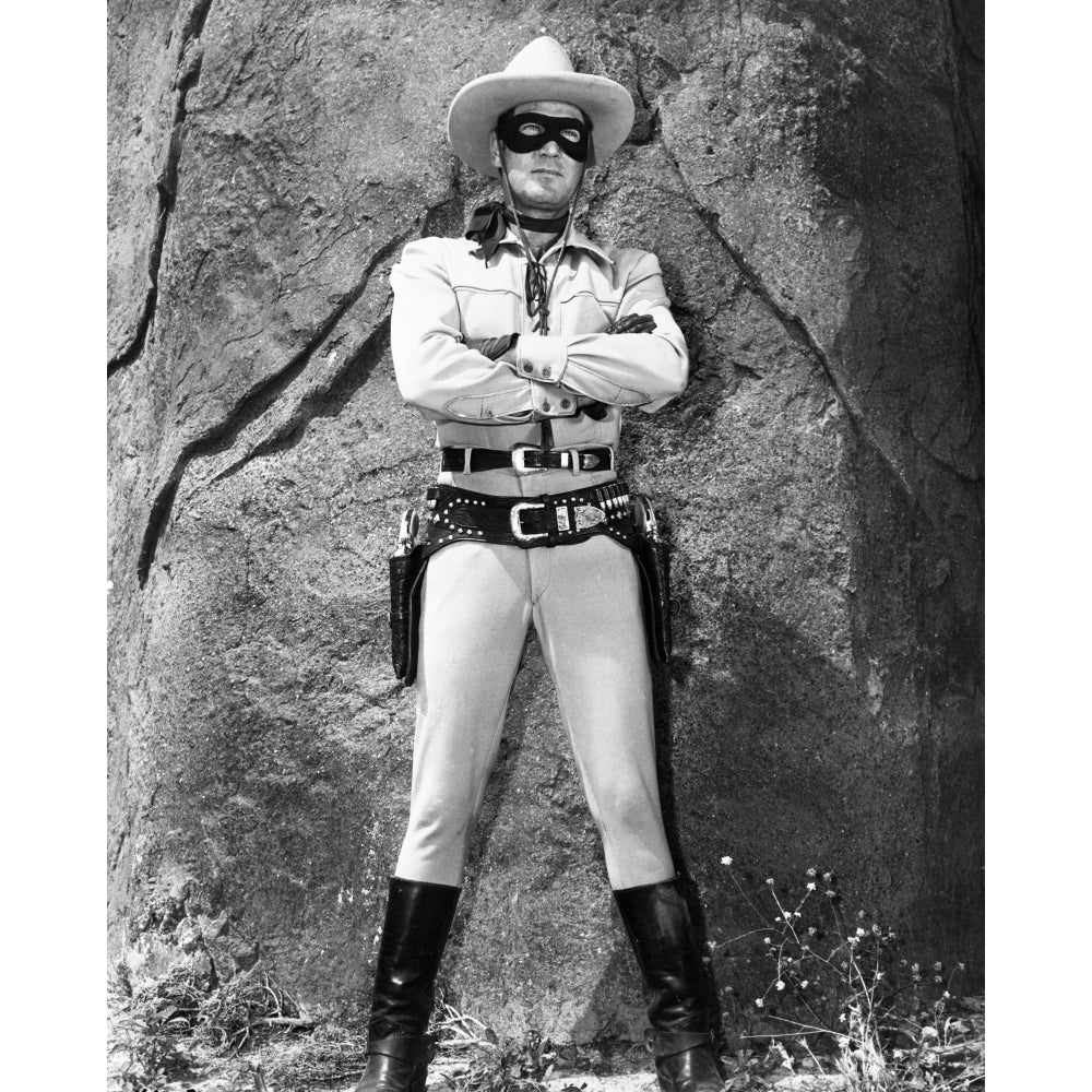 Clayton Moore Posed in Lone Ranger Attire- Photograph Print Photo Print Image 1