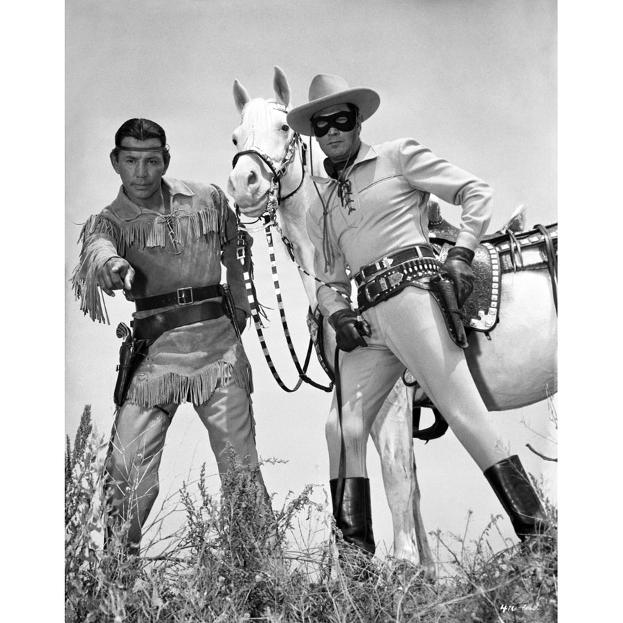 Lone Ranger Clayton Moore posed Photo Print Image 1