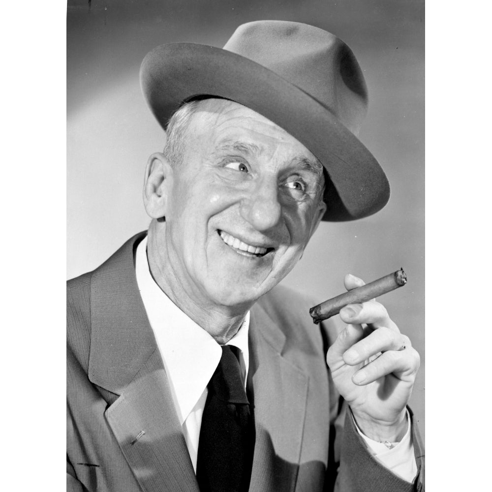 Jimmy Durante Posed in Suit with Cap Photo Print Image 1