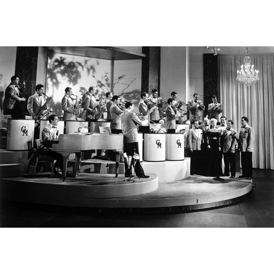 Candid of Glenn Miller and orchestra on performing Photo Print Image 1