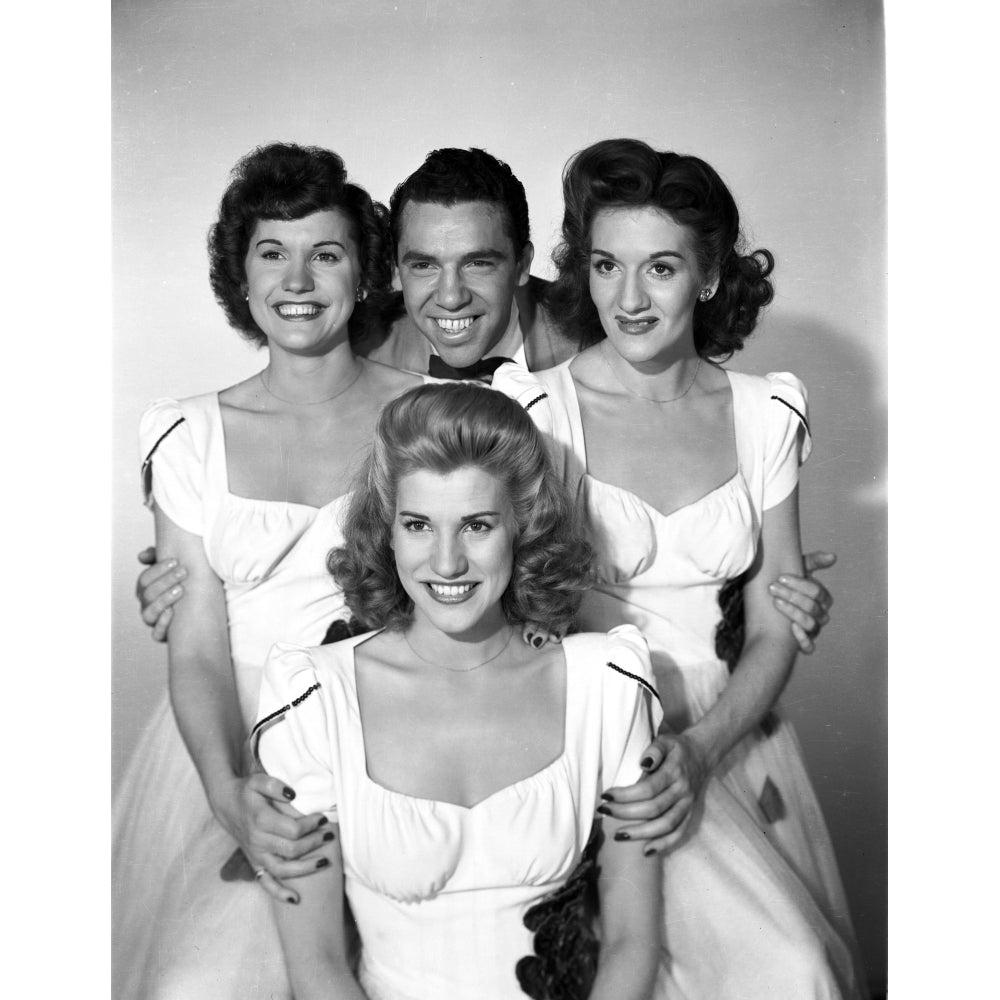 Andrew Sisters on White Dress Portrait Photo Print Image 1