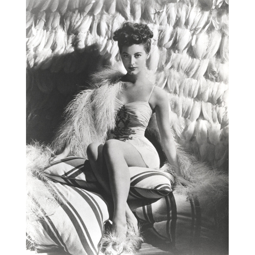 Ava Gardner wearing Sexy White Dress Photo Print Image 1