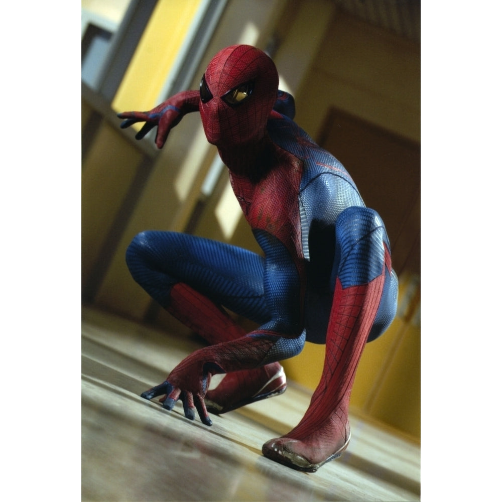 Andrew Garfield in a Spiderman Costume Ready to Attack Photo Print Image 1