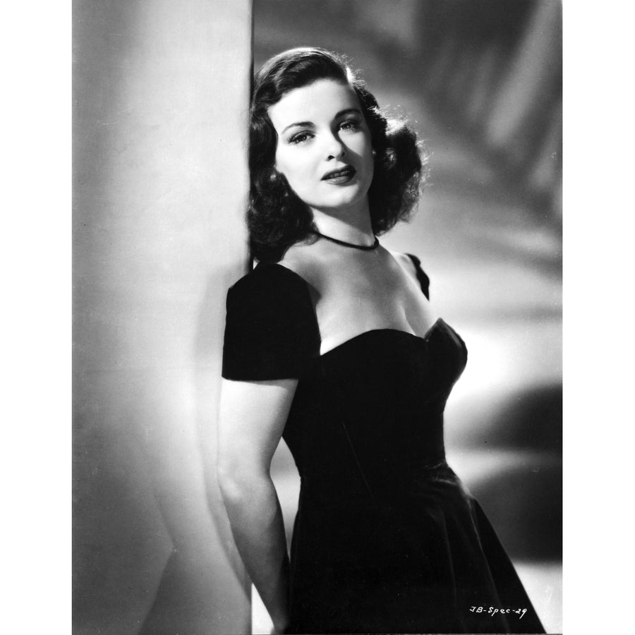 Joan Bennett Leaning on a Post in a Portrait Photo Print Image 1