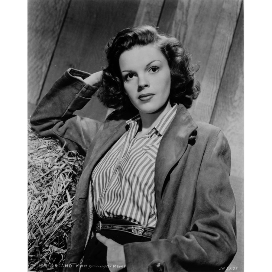 Judy Garland portrait with jacket and stripped shirt +tograph Hi Photo Print Image 1