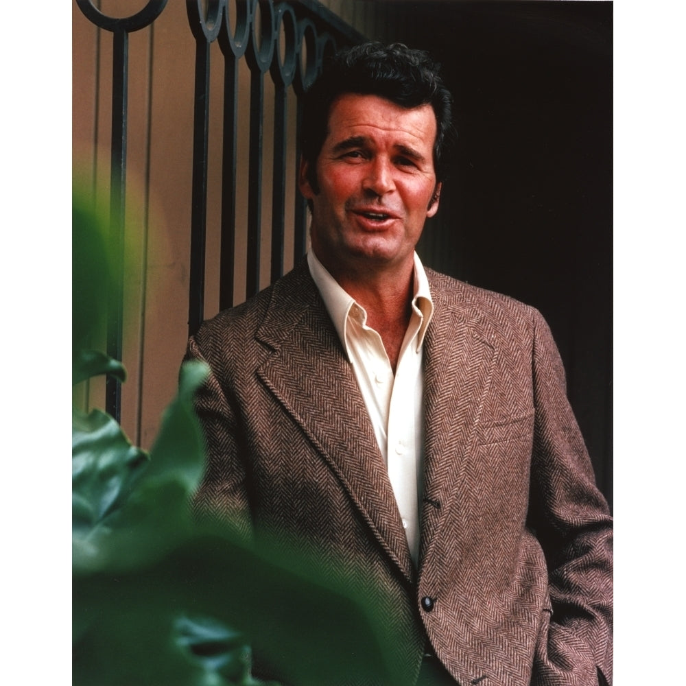 James Garner Portrait in Grey Corduroy Blazer with Right Hand on the Pocket Photo Print Image 1