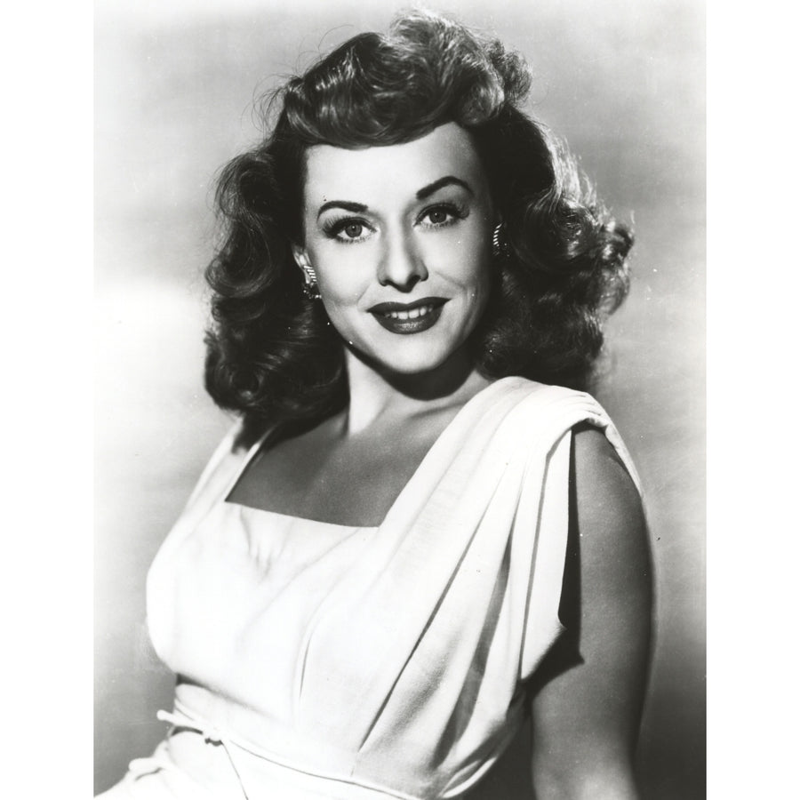 Paulette Goddard smiling in White Dress Portrait Photo Print Image 1