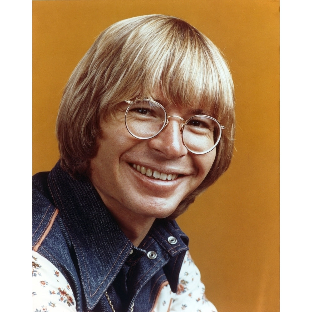 John Denver Orange Background Close Up Portrait Photo Print Image 1