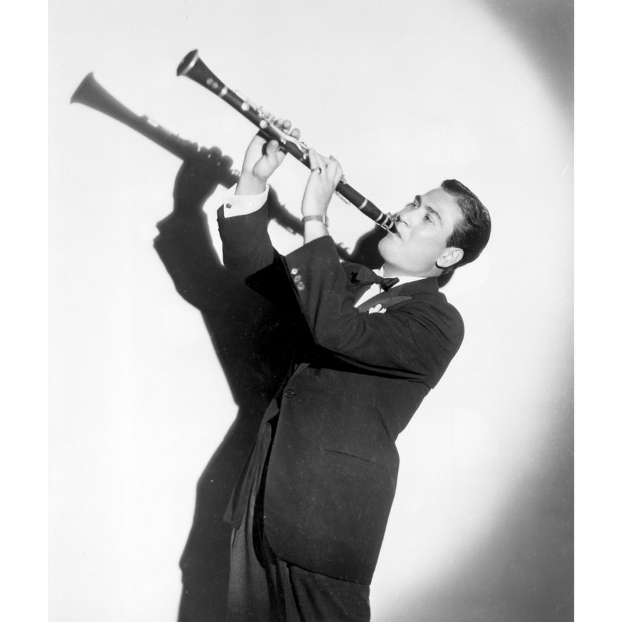 Artie Shaw on Trumpet in Black and White Portrait Photo Print Image 1