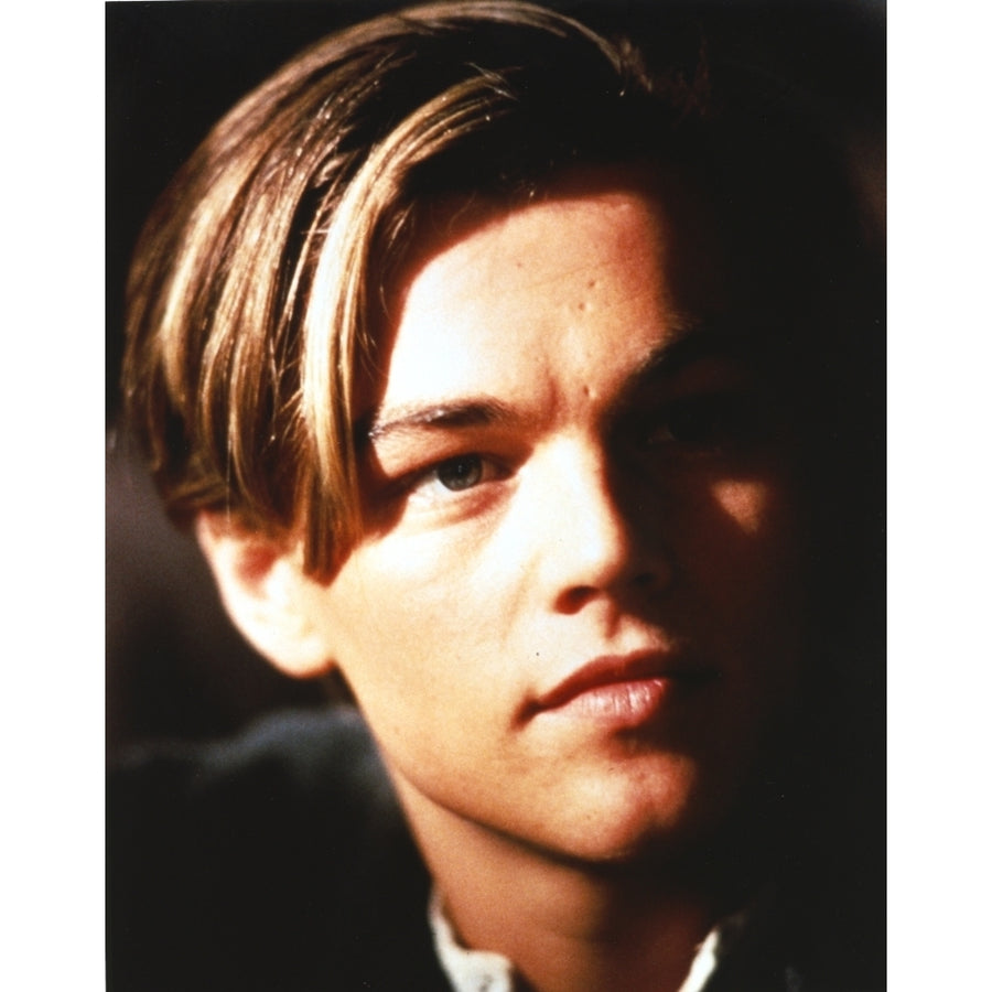 Leonardo Dicaprio Close Up Portrait in Black Background Photo Print Image 1