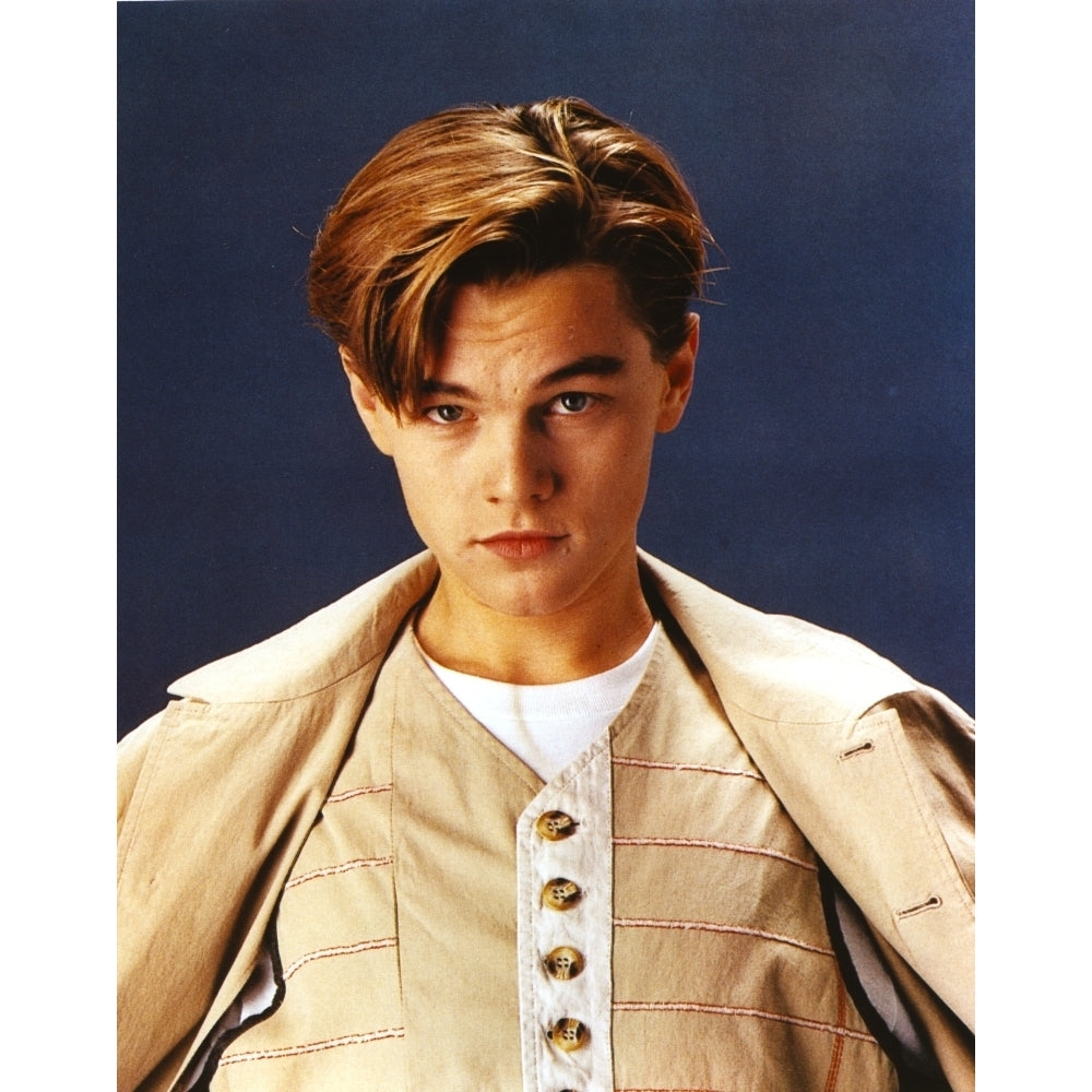 Leonardo Dicaprio Walking wearing Brown Coat Photo Print Image 1