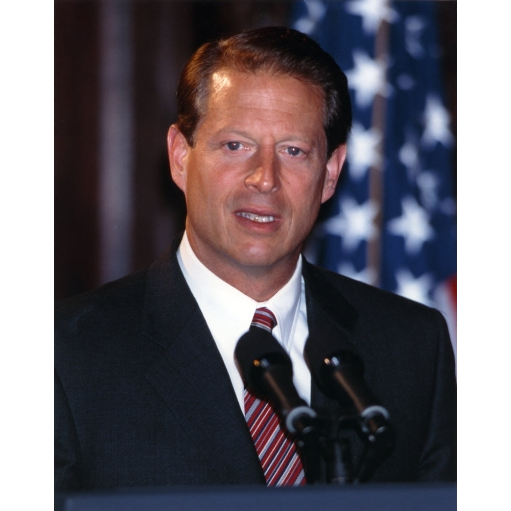 Al Gore Giving a Speech for the Public in a Portrait Photo Print Image 1