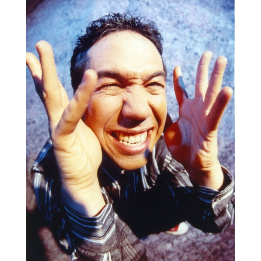 Gilbert Gottfried Posed in Checkered Polo Photo Print Image 1