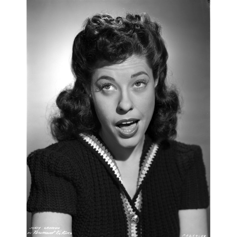 Judy Canova wearing a Cap-Sleeve Dress in a Classic Portrait Photo Print Image 1