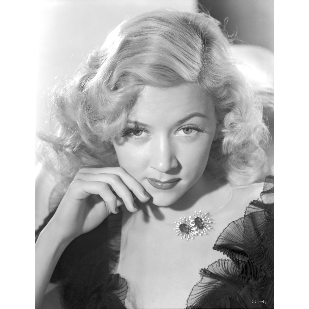 Portrait of Gloria Grahame Posed Curly Hair Photo Print Image 1