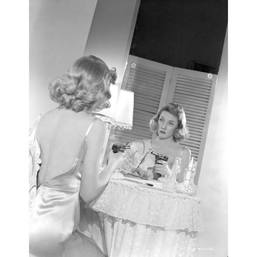 Gloria Grahame Looking in a Mirror in Backless Dress Photo Print Image 1