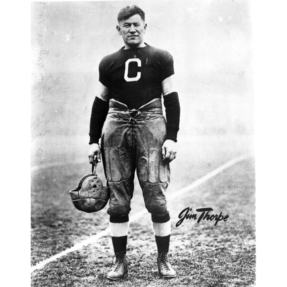 A Portrait Of Jim thorpe on the Sports Field Photo Print Image 1
