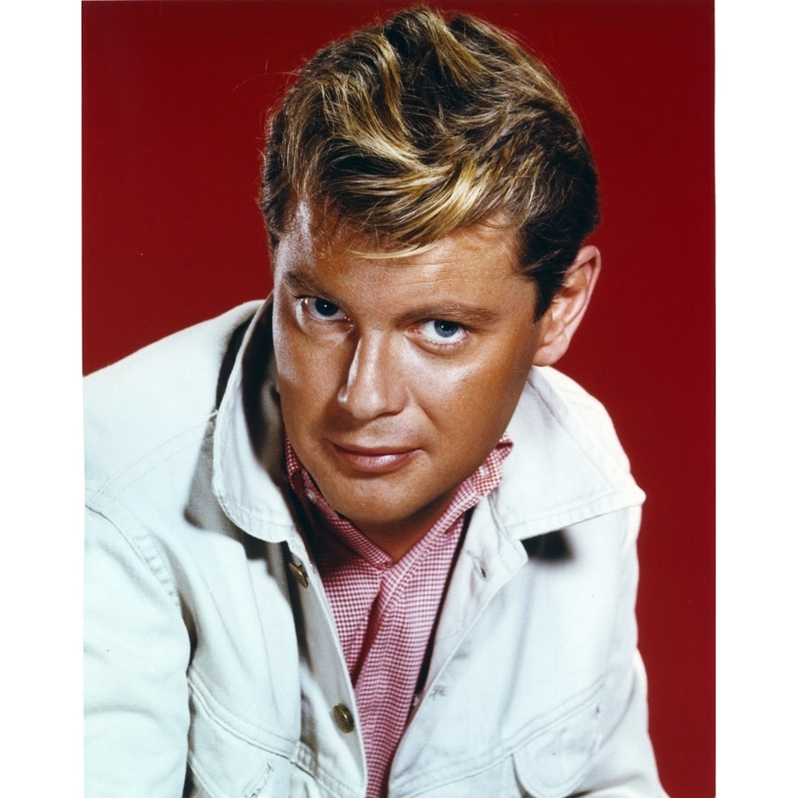 Troy Donahue Red Background Close Up Portrait Photo Print Image 1