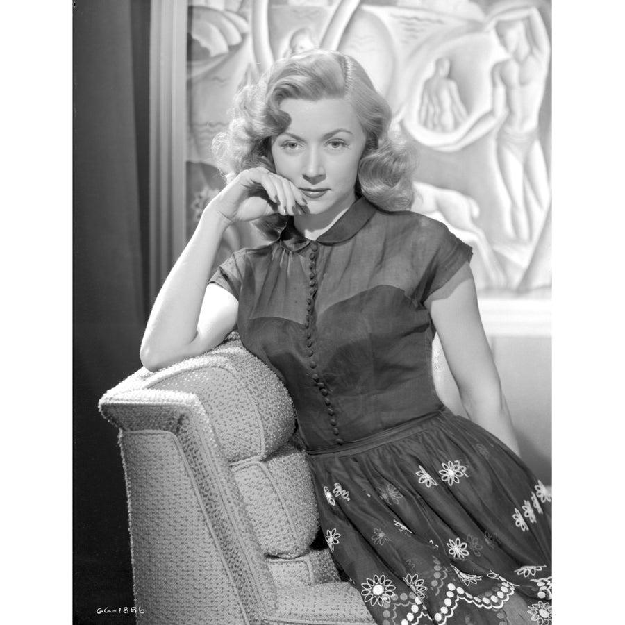 Gloria Grahame Leaning Posed in Black Skirt Photo Print Image 1