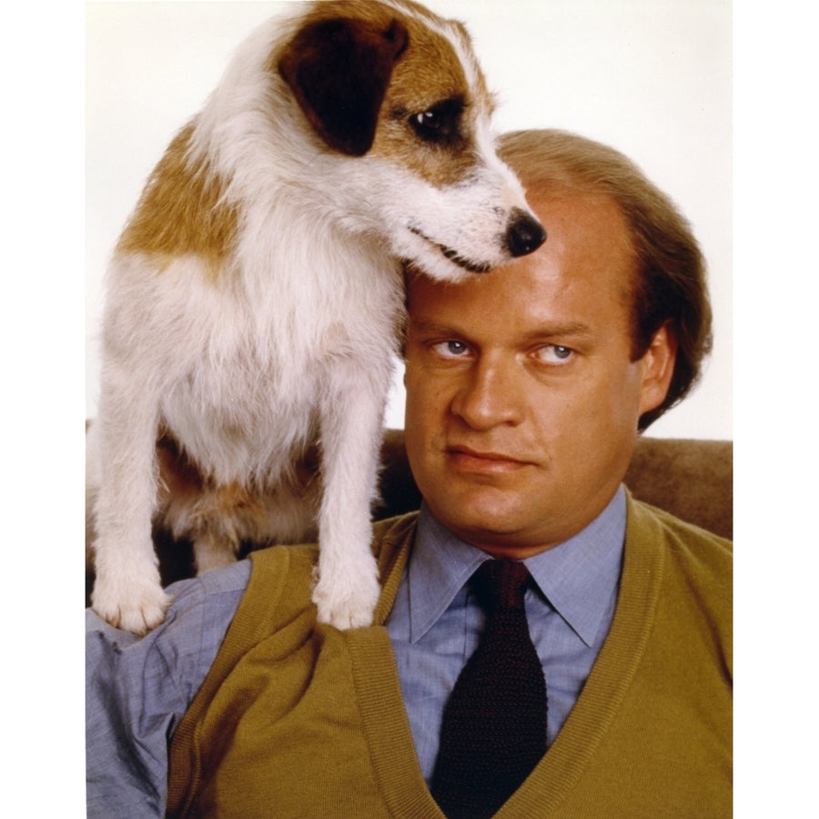 Kelsey Grammer Posed in a Suit and Tie with a Dog Photo Print Image 1