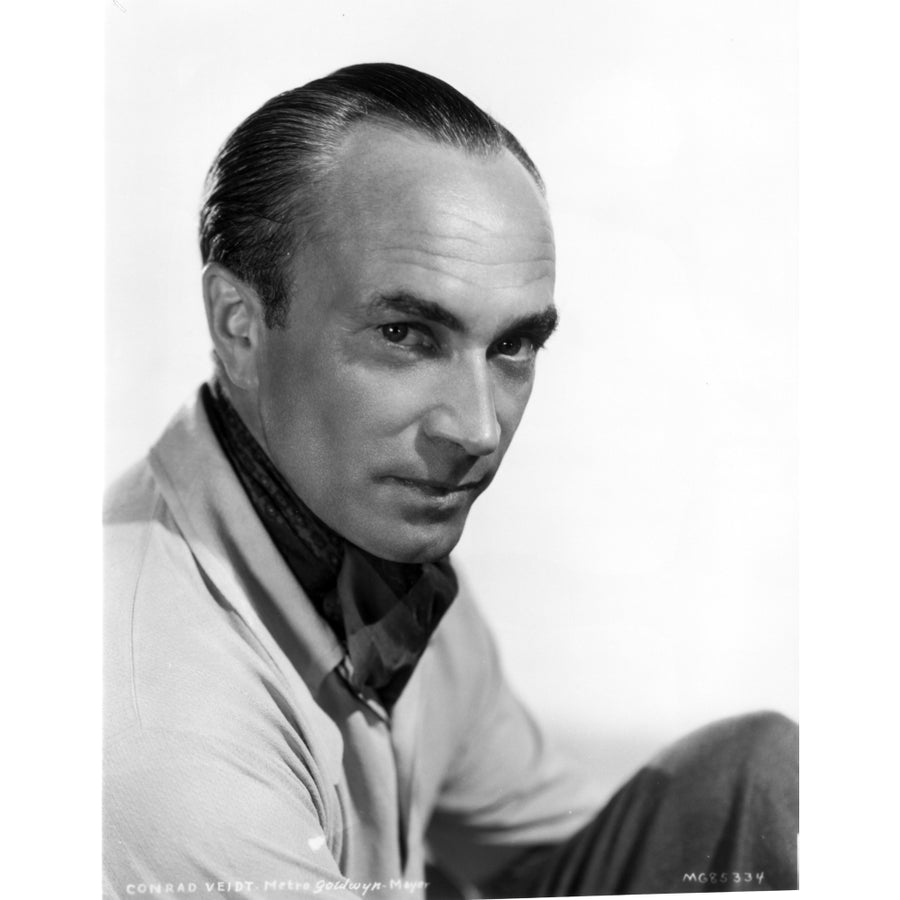 Conrad Veidt Close Up Portrait with Brush Up Hairdo Photo Print Image 1