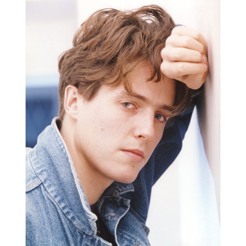 Hugh Grant Portrait in Denim Jacket Photo Print Image 1