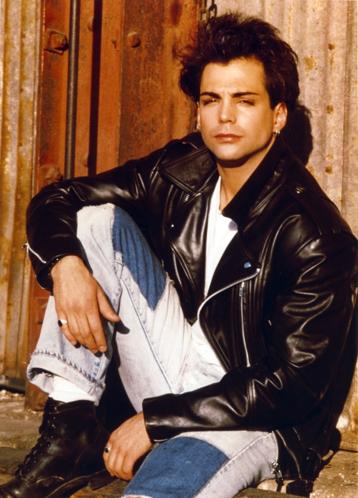 Richard Grieco Seated in Black Leather Jacket Photo Print Image 1