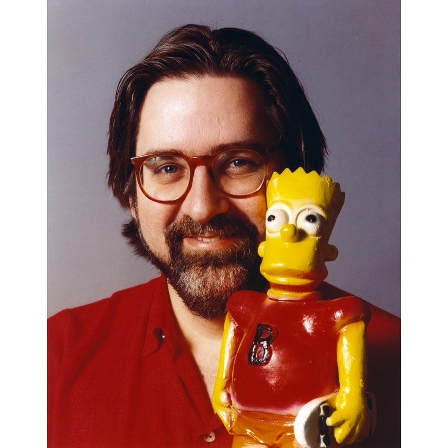 Matt Groening Portrait in Red Shirt with a Toy Photo Print Image 1