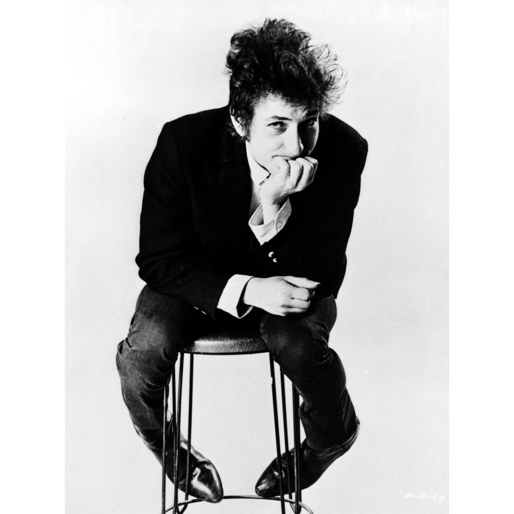 Bob Dylan Seated in Classic Photo Print Image 1