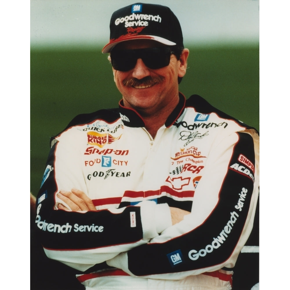 Dale Earnhardt smiling in Car Racing Outfit Photo Print Image 1