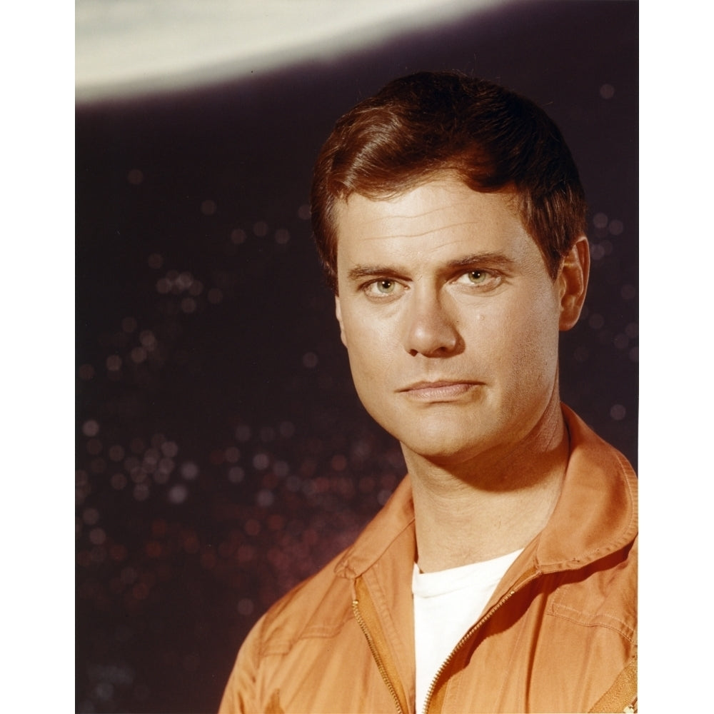 Larry Hagman Portrait in Orange Jacket Photo Print Image 1