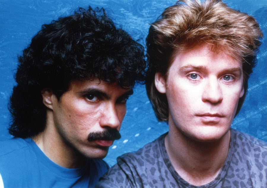 Hall and Oates in Blue Background Close Up Portrait Photo Print Image 1