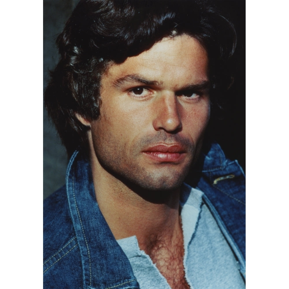 Harry Hamlin Portrait in Denim Jacket Photo Print Image 1