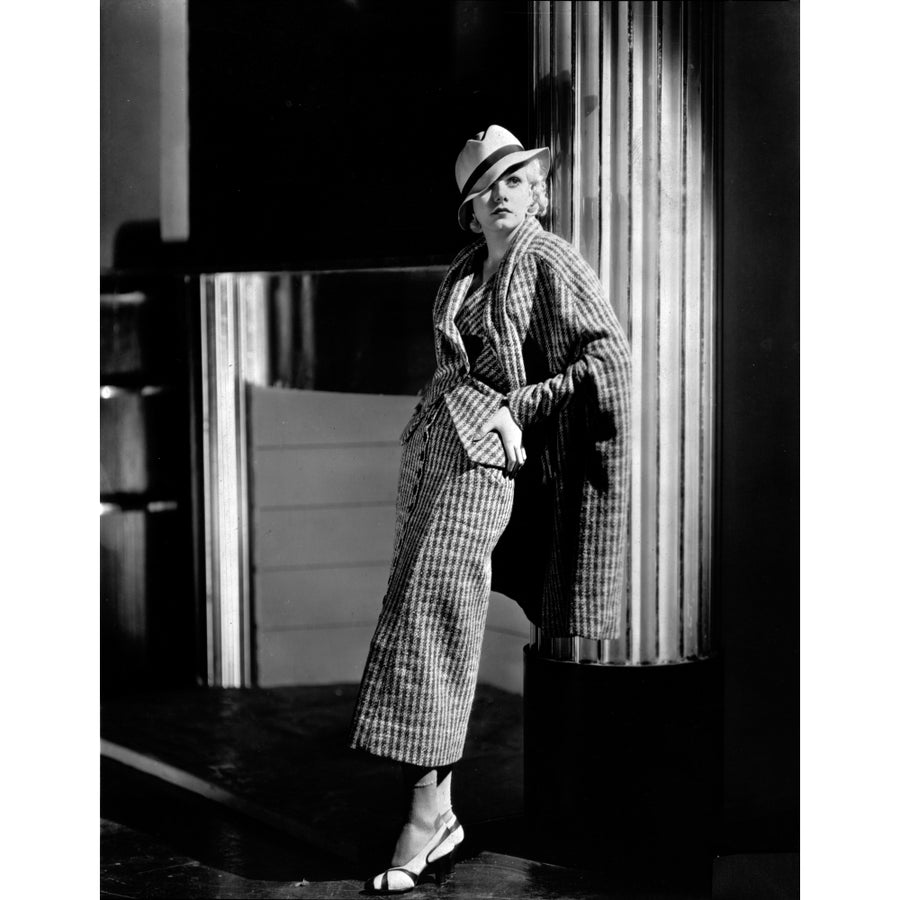 Jean Harlow Posed in Suit Dress and Hat Photo Print Image 1