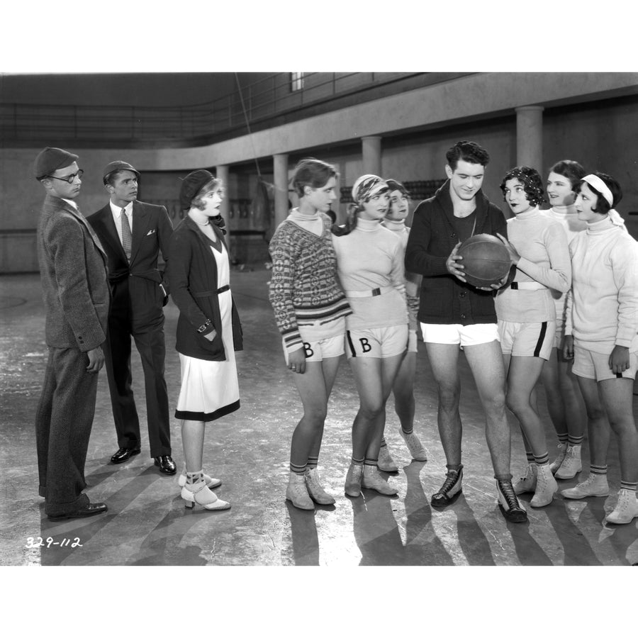 Marion Davies Surrounded By People in Black and White Photo Print Image 1