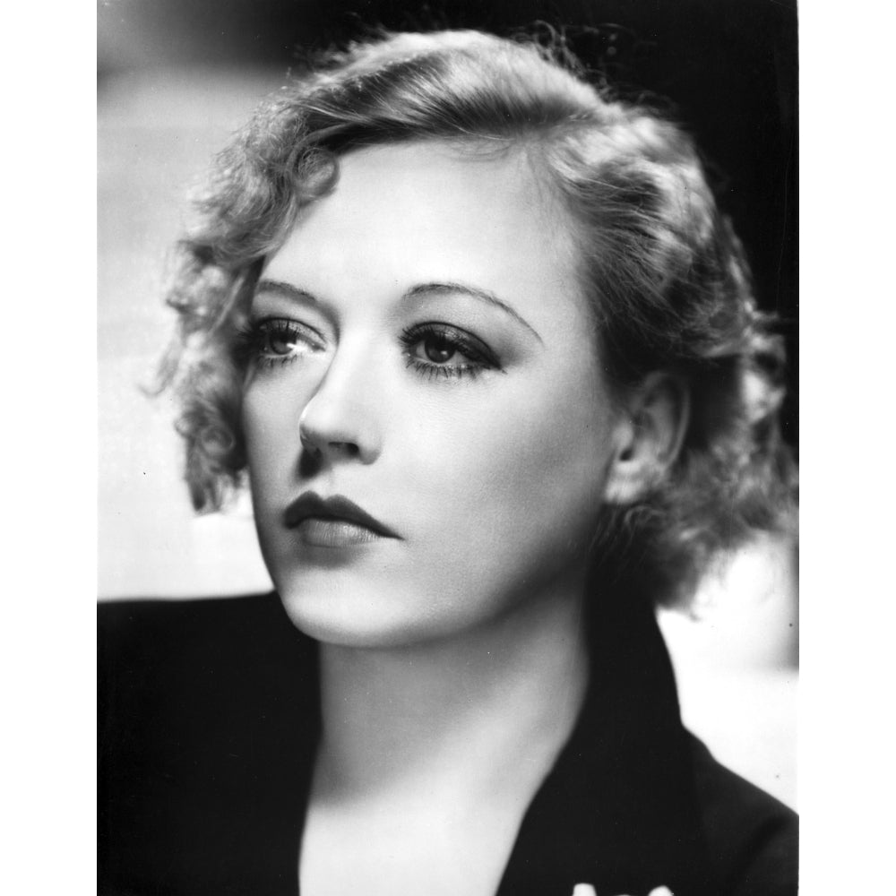 Marion Davies Looking Away in Black Suit with Black lipstick Photo Print Image 1