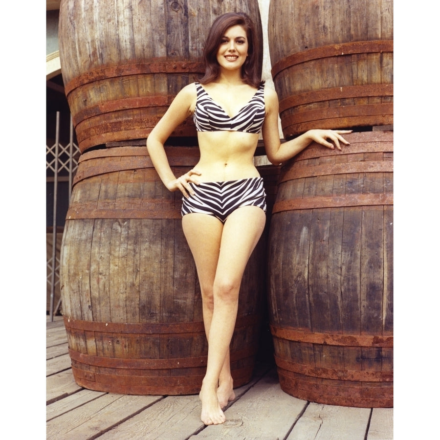 Portrait of Linda Harrison Posed in Animal Printed Swimsuit Photo Print Image 1