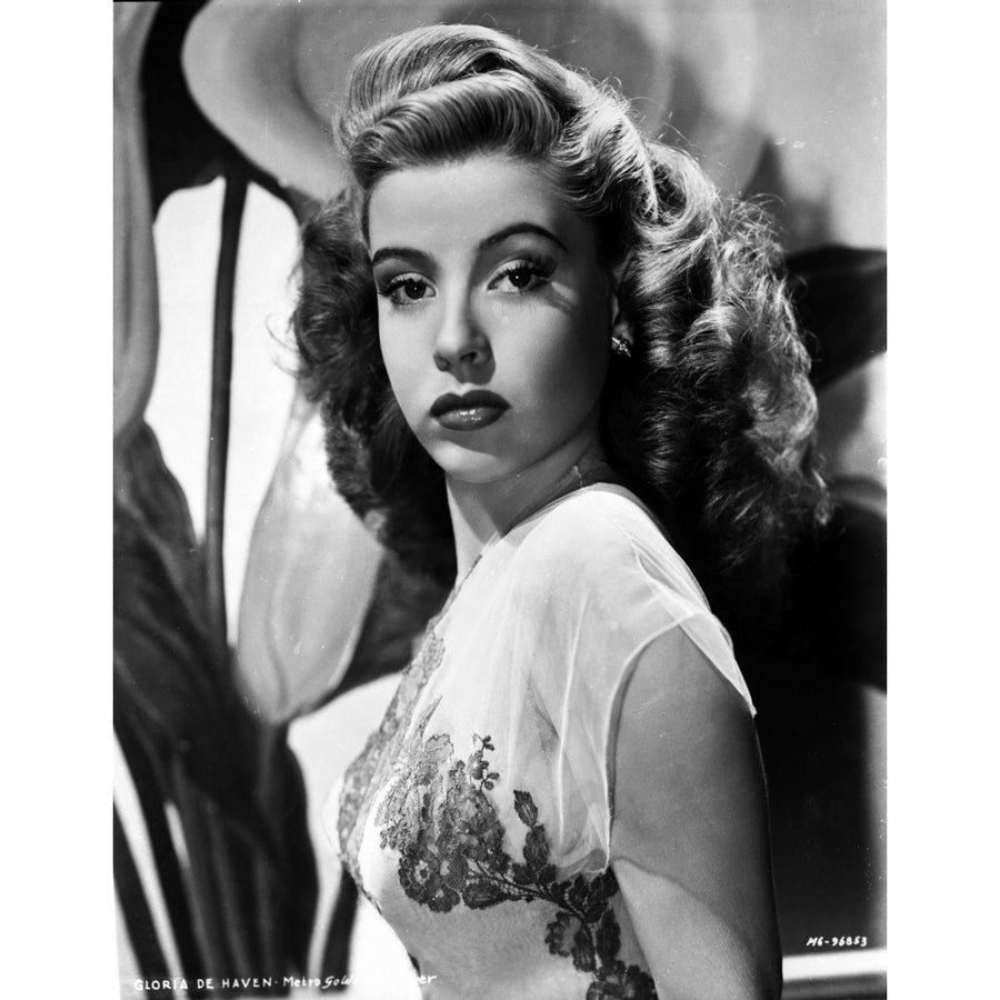 Gloria DeHaven in Black Gown Side View Posed Photo Print Image 1