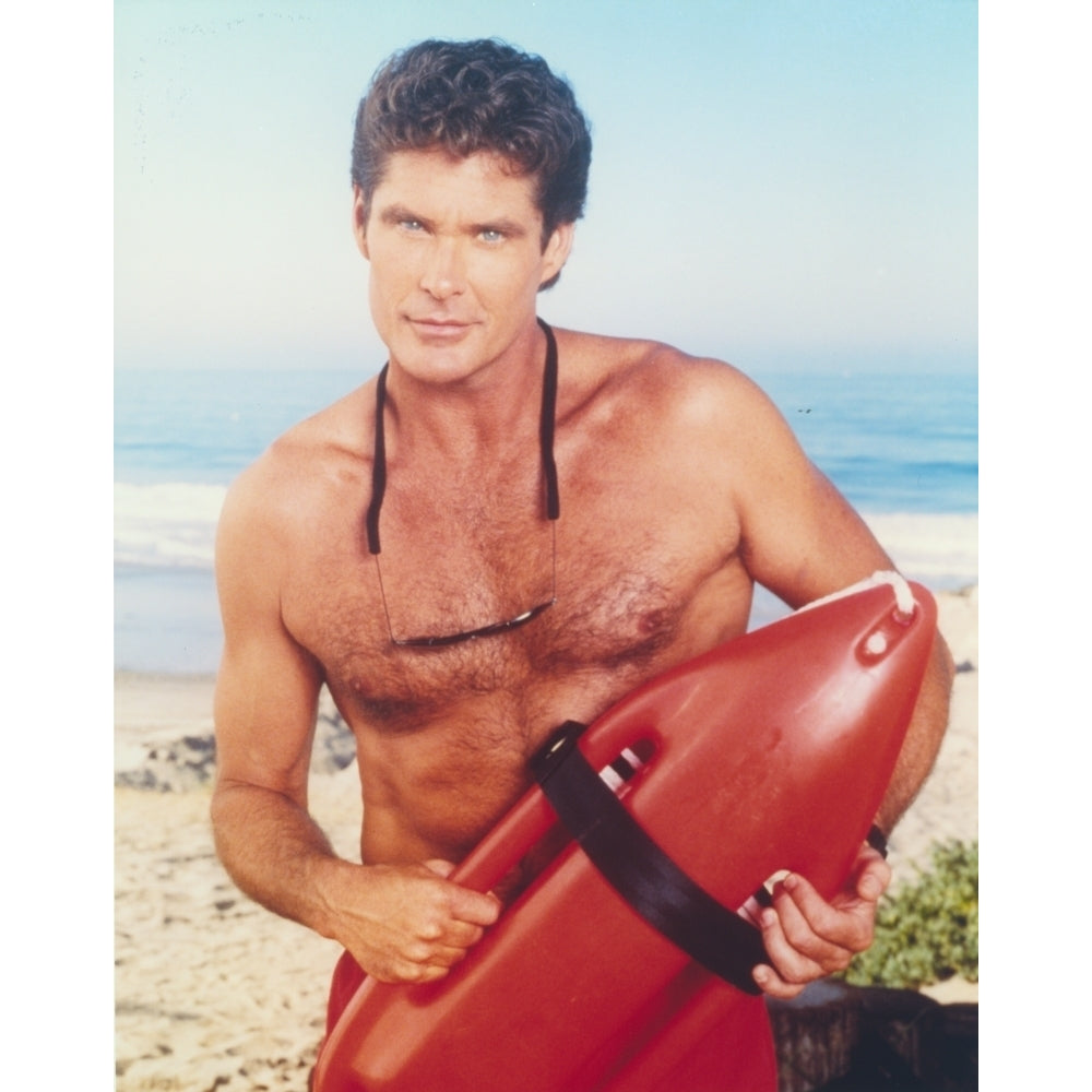 David Hasselhoff Posed in a Lifeguard Costume Photo Print Image 1