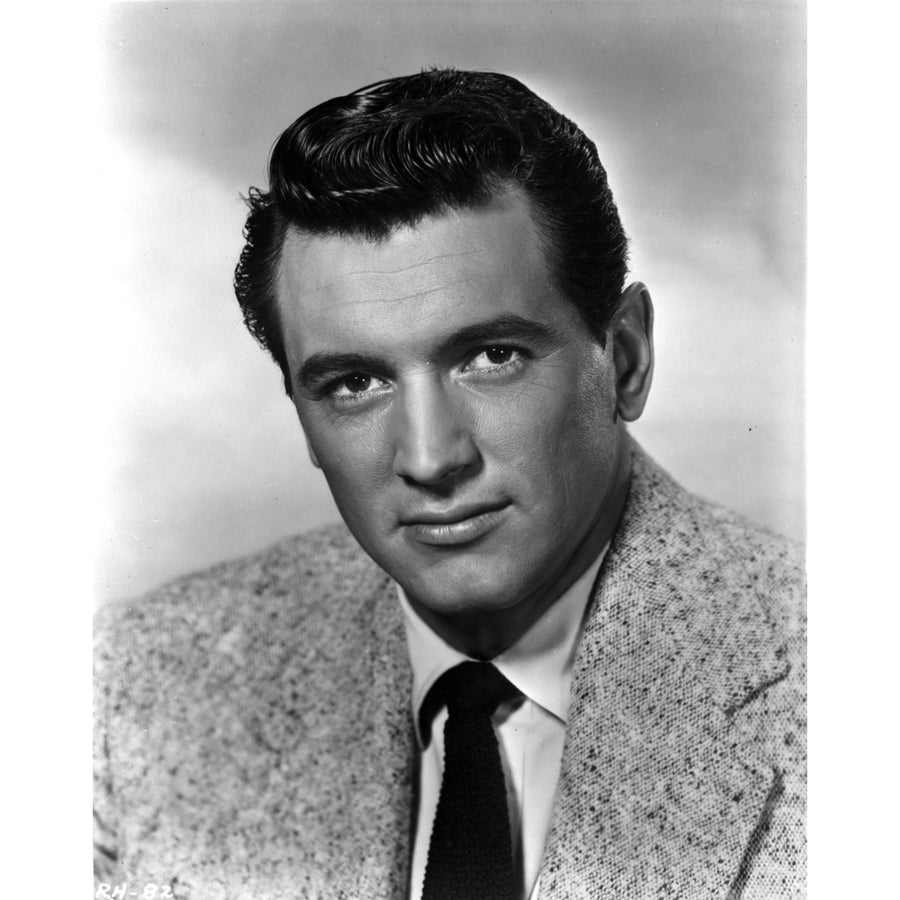 Rock Hudson Posed in Coat Suit With White Background Photo Print Image 1