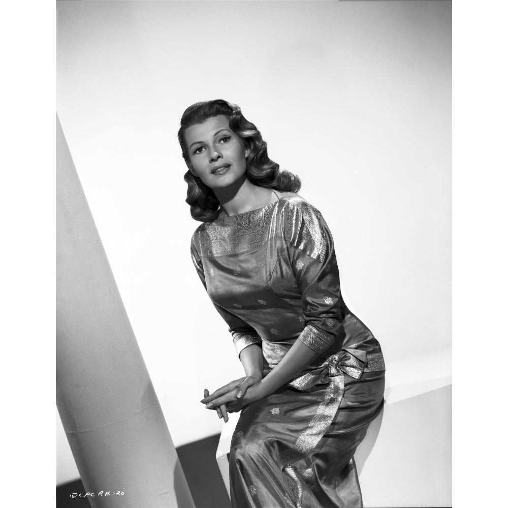 Rita Hayworth Posed with a Shiny Gown Photo Print Image 1