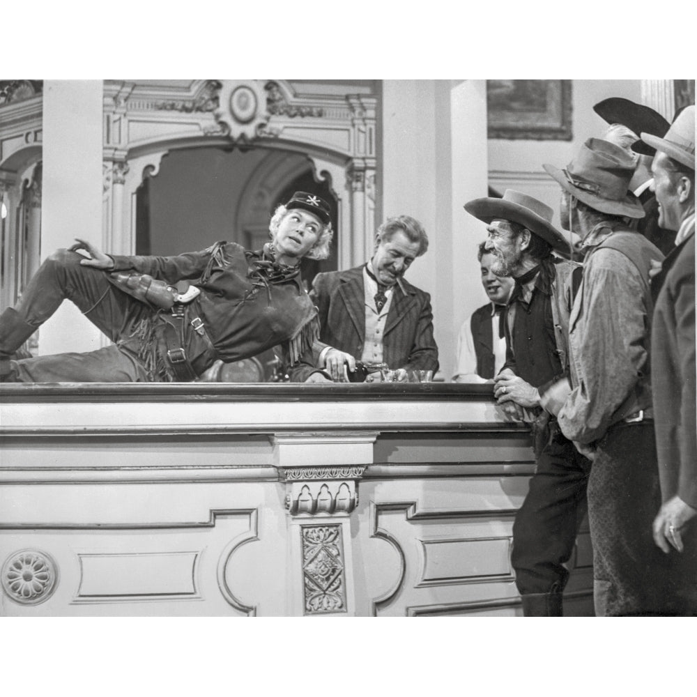 Calamity Jane Group of People Talking in Black and White Photo Print Image 1