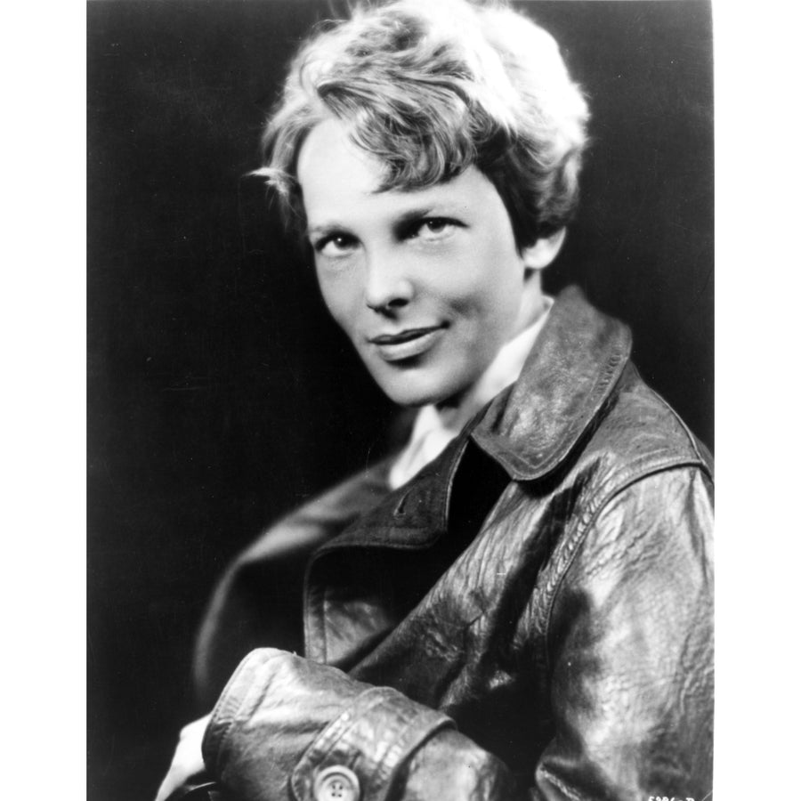 Amelia Earhart on Top Leather Jacket Photo Print Image 1