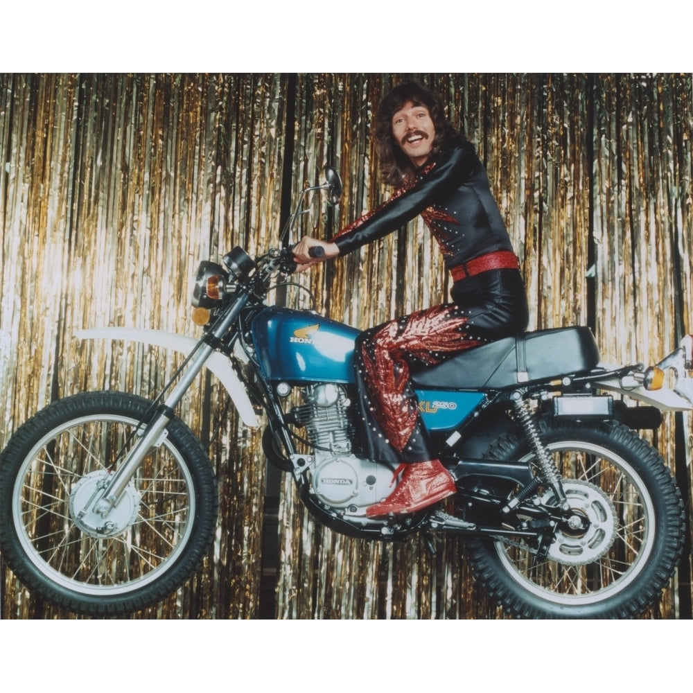 Portrait Doug Henning Riding a Motorbike Photo Print Image 1