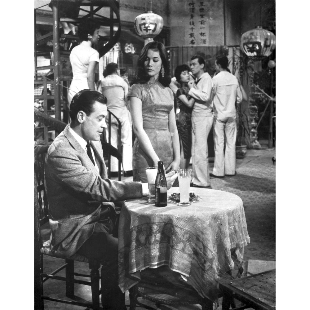 World Of Suzie Wong Man sitting with Woman in Movie Scene Photo Print Image 1