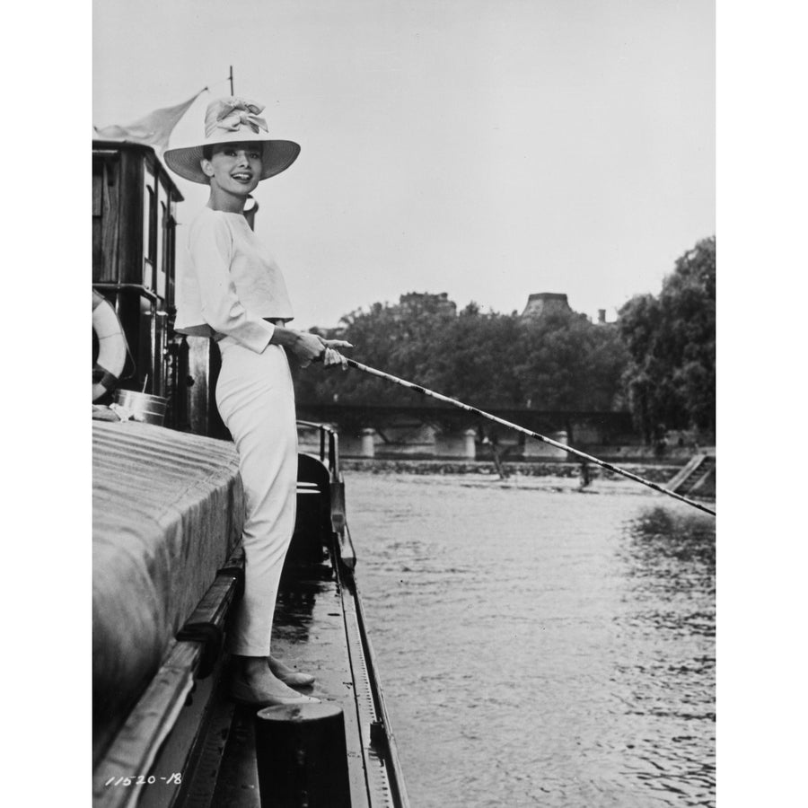 Audrey Hepburn Fishing Photo Print Image 1