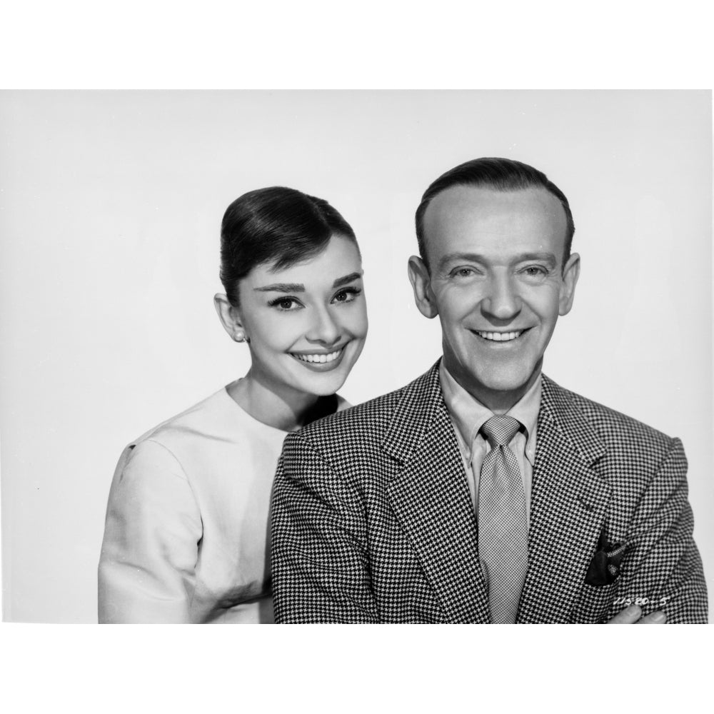 Audrey Hepburn and Fred Astaire posed in Portrait in Formal Attire Photo Print Image 1